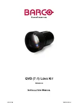 Preview for 1 page of Barco QVD (7:1) Installation Manual