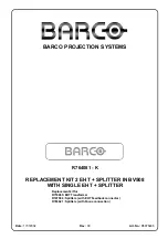 Preview for 1 page of Barco R764081-K Manual