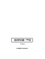 Preview for 1 page of Barco R9000904 Owner'S Manual