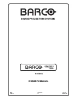 Preview for 3 page of Barco R9000904 Owner'S Manual