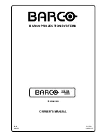 Предварительный просмотр 3 страницы Barco R9001180 Owner'S Manual