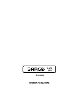 Barco R9001250 Owner'S Manual preview