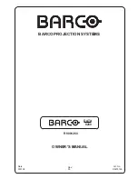 Предварительный просмотр 2 страницы Barco R9001250 Owner'S Manual