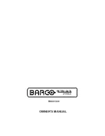 Preview for 1 page of Barco R9001309 Owner'S Manual