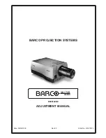 Barco R9001440 Adjustment Manual preview