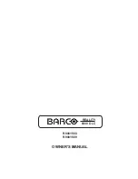 Предварительный просмотр 1 страницы Barco R9001560 Owner'S Manual