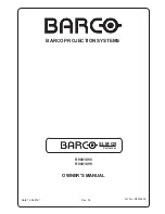 Предварительный просмотр 1 страницы Barco R9001890 Owner'S Manual