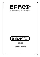 Preview for 1 page of Barco R9001950 Owner'S Manual