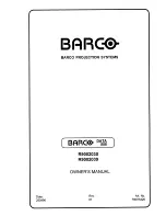 Preview for 1 page of Barco R9002030 Owner'S Manual