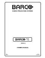 Предварительный просмотр 3 страницы Barco R9002129 Owner'S Manual