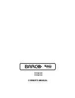 Предварительный просмотр 1 страницы Barco R9002180 Owner'S Manual