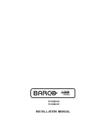 Preview for 1 page of Barco R9002240 Installation Manual