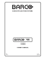 Предварительный просмотр 3 страницы Barco R9002240 Owner'S Manual