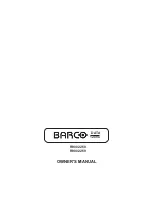 Preview for 1 page of Barco R9002250 Owner'S Manual