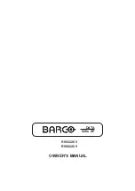 Barco R9002260 Owner'S Manual preview