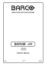 Предварительный просмотр 2 страницы Barco R9002260 Owner'S Manual