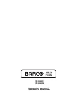 Preview for 1 page of Barco r9002351 Owner'S Manual