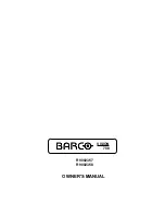 Предварительный просмотр 1 страницы Barco r9002357 Owner'S Manual