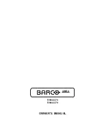Предварительный просмотр 1 страницы Barco R9002370 Owner'S Manual