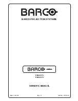 Preview for 3 page of Barco R9002370 Owner'S Manual