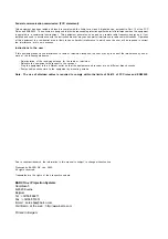 Предварительный просмотр 2 страницы Barco R9002372 Owner'S Manual