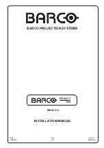 Preview for 1 page of Barco R9040014 Installation Manual