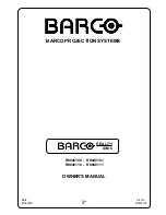 Предварительный просмотр 1 страницы Barco R9040100 Owner'S Manual