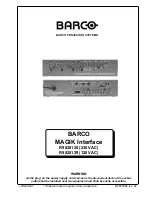 Предварительный просмотр 1 страницы Barco R9828120 Manual