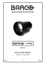 Предварительный просмотр 1 страницы Barco R9841230 Installation Manual