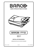 Preview for 1 page of Barco R9898170 Installation Manual