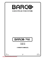 Предварительный просмотр 1 страницы Barco Reality 6400 Owner'S Manual