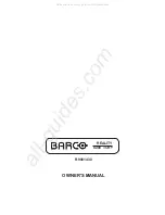 Preview for 1 page of Barco REALITY 8200 TCR+ Owner'S Manual