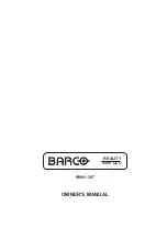 Предварительный просмотр 1 страницы Barco REALITY 9200 DLC R9001397 Owner'S Manual