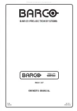 Preview for 3 page of Barco REALITY 9200 DLC Owner'S Manual