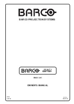 Предварительный просмотр 3 страницы Barco REALITY 9200 TCR+ R9001391 Owner'S Manual