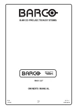 Preview for 3 page of Barco REALITY 9200LC R9001227 Owner'S Manual