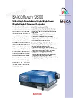 Preview for 1 page of Barco REALITY 9300 Technical Specifications