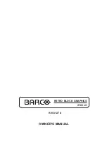 Preview for 1 page of Barco RETRO DATA 2100LC Owner'S Manual