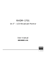 Barco RHDM-1701 User Manual preview