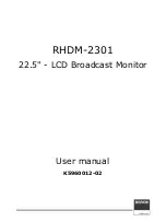 Preview for 1 page of Barco RHDM-2301 User Manual