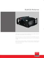 Предварительный просмотр 1 страницы Barco RLM G5 Performer Specifications