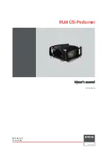 Barco RLM G5i Performer R9010320 Owner'S Manual preview