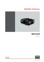 Barco RLM R6+ Performer R9010270 Owner'S Manual preview