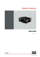 Предварительный просмотр 1 страницы Barco RLM R6+ Performer R9010270 Owner'S Manual