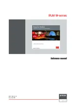 Preview for 1 page of Barco RLM W Series Reference Manual