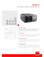 Preview for 1 page of Barco RLM-W12 Specifications