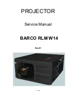 Предварительный просмотр 1 страницы Barco RLM-W14 Service Manual