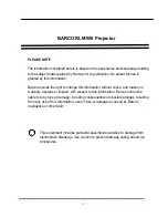 Preview for 3 page of Barco RLM W6 Service Manual