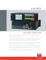 Предварительный просмотр 1 страницы Barco ScreenPRO-II Brochure & Specs