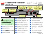 Barco ScreenPRO-II Quick Start Manual preview